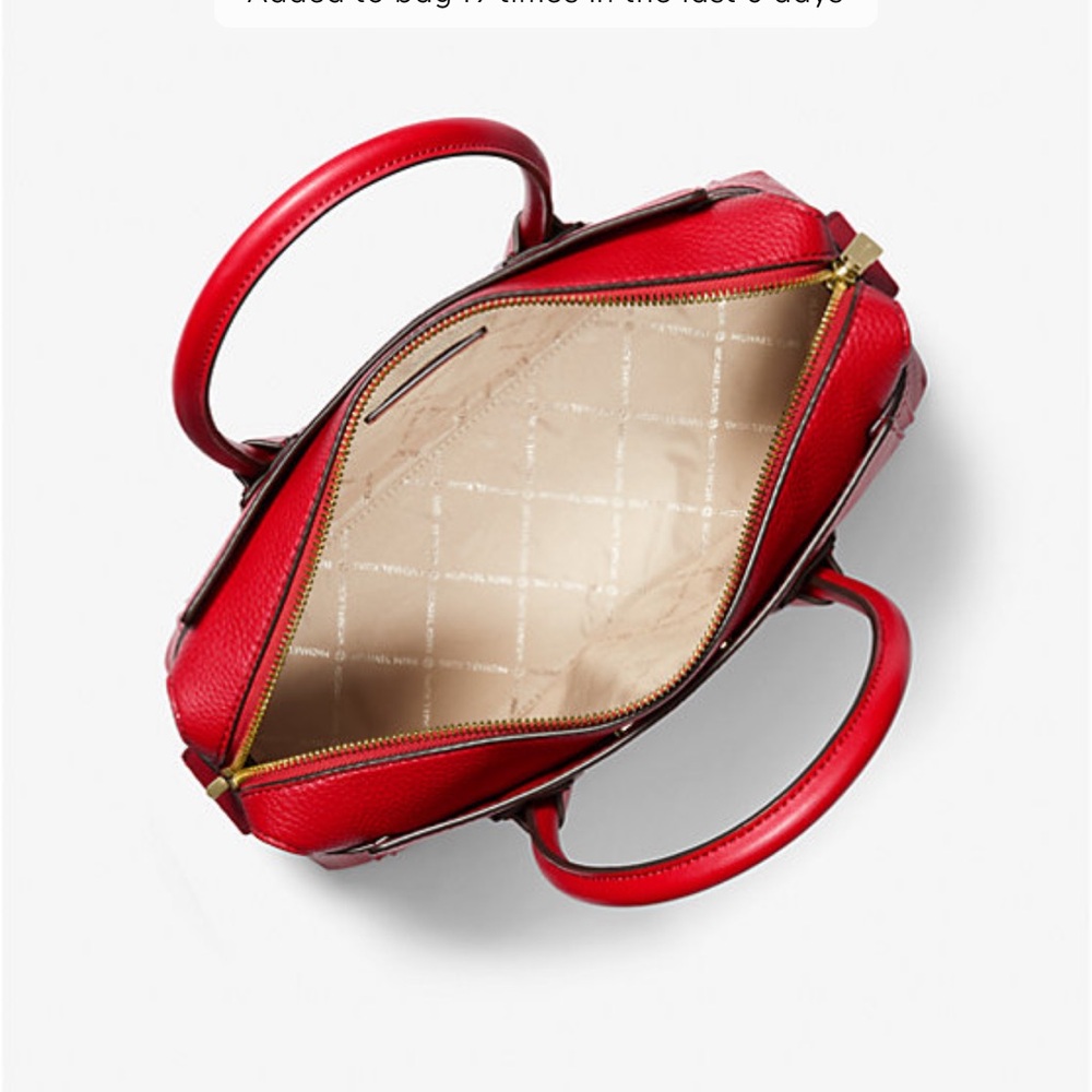 Michael Kors Mercer Medium Top-Zip Belted Satchel Crossbody Purse
BRIGHT RED
NW - Picture 3 of 16